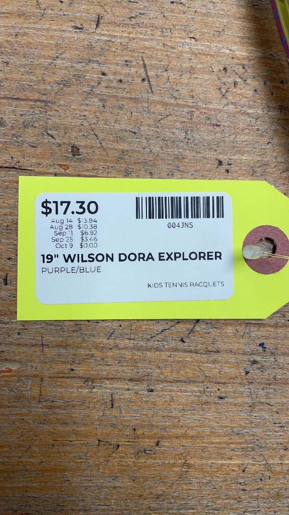 19" Wilson Dora the Explorer Kids Tennis Racquet