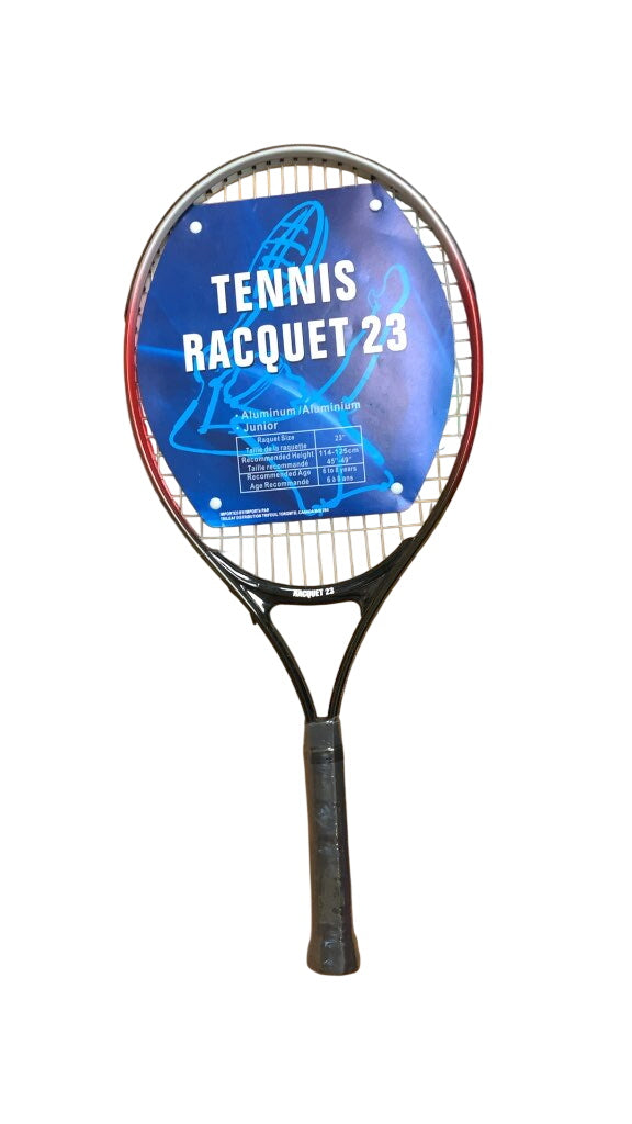 23" Junior Aluminum Tennis Racquet - Black/Red
