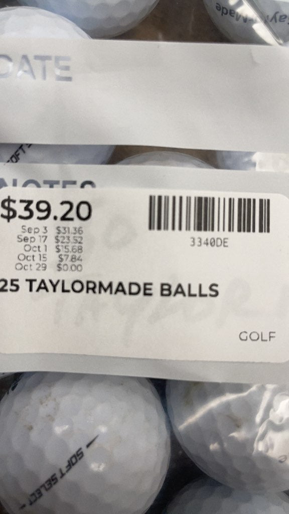 25 TaylorMade Golf Balls