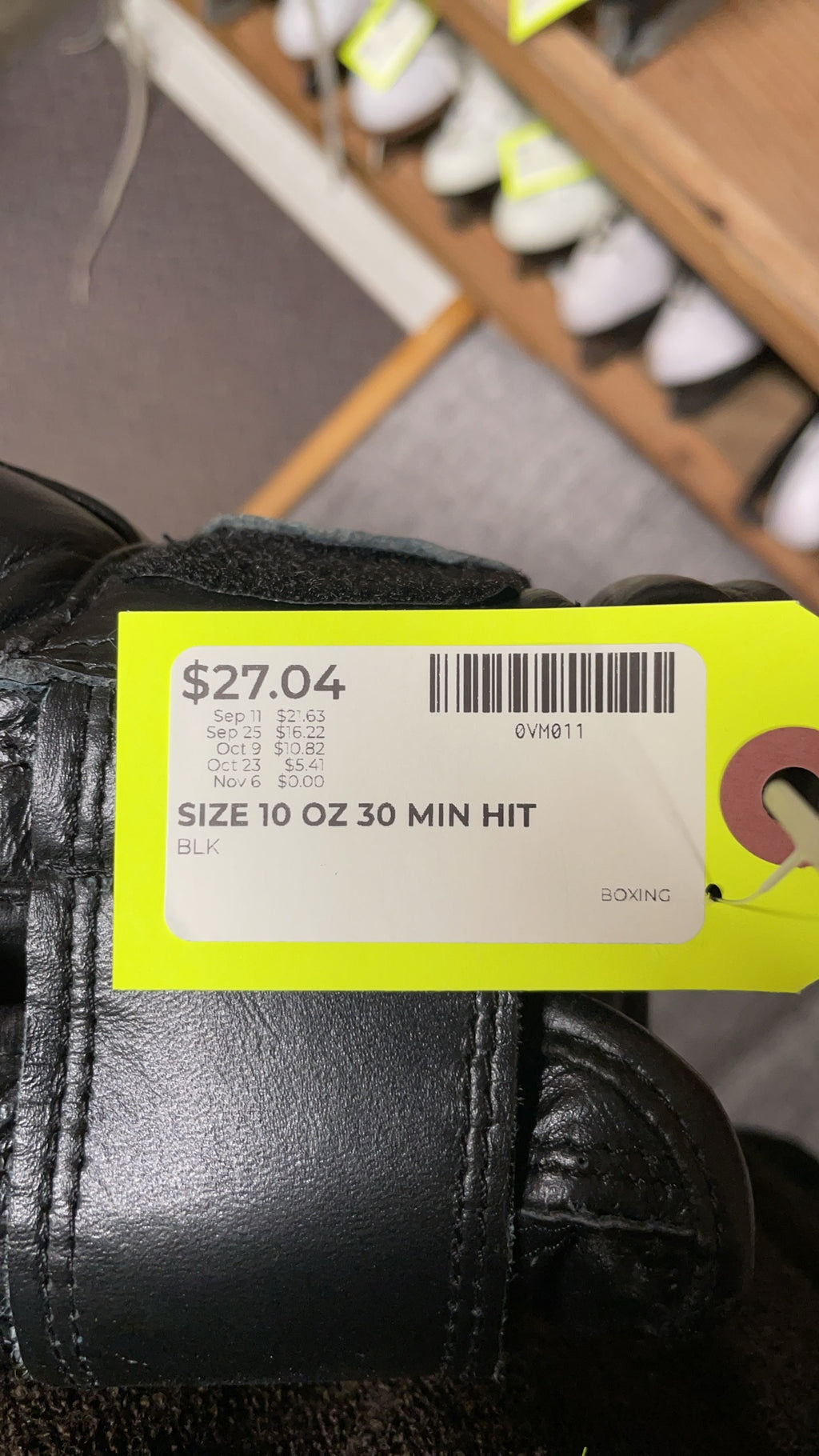 30 Minute Hit 10 oz Black Boxing Gloves
