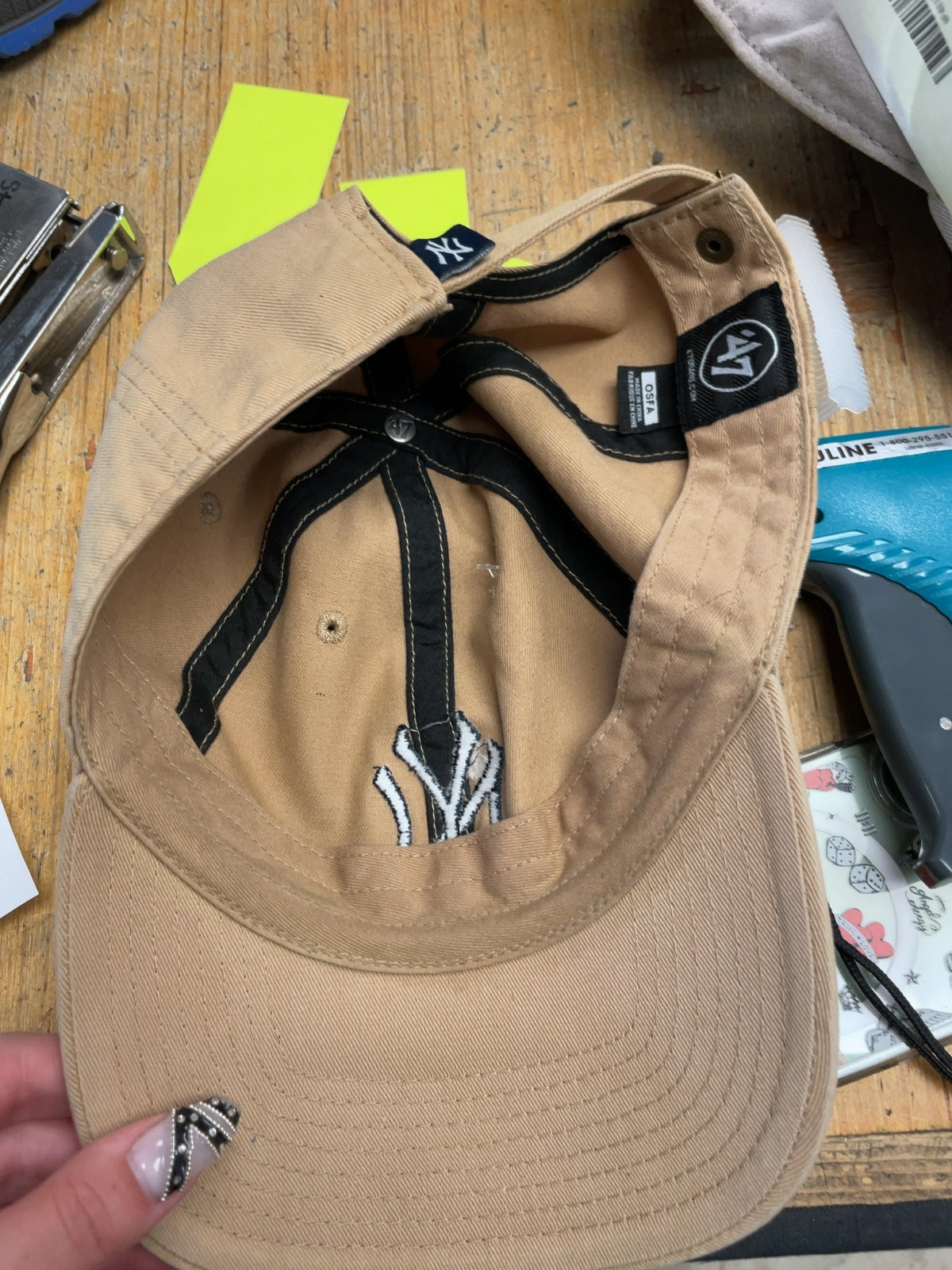 '47 New York Yankees OSFA Brown Baseball Cap