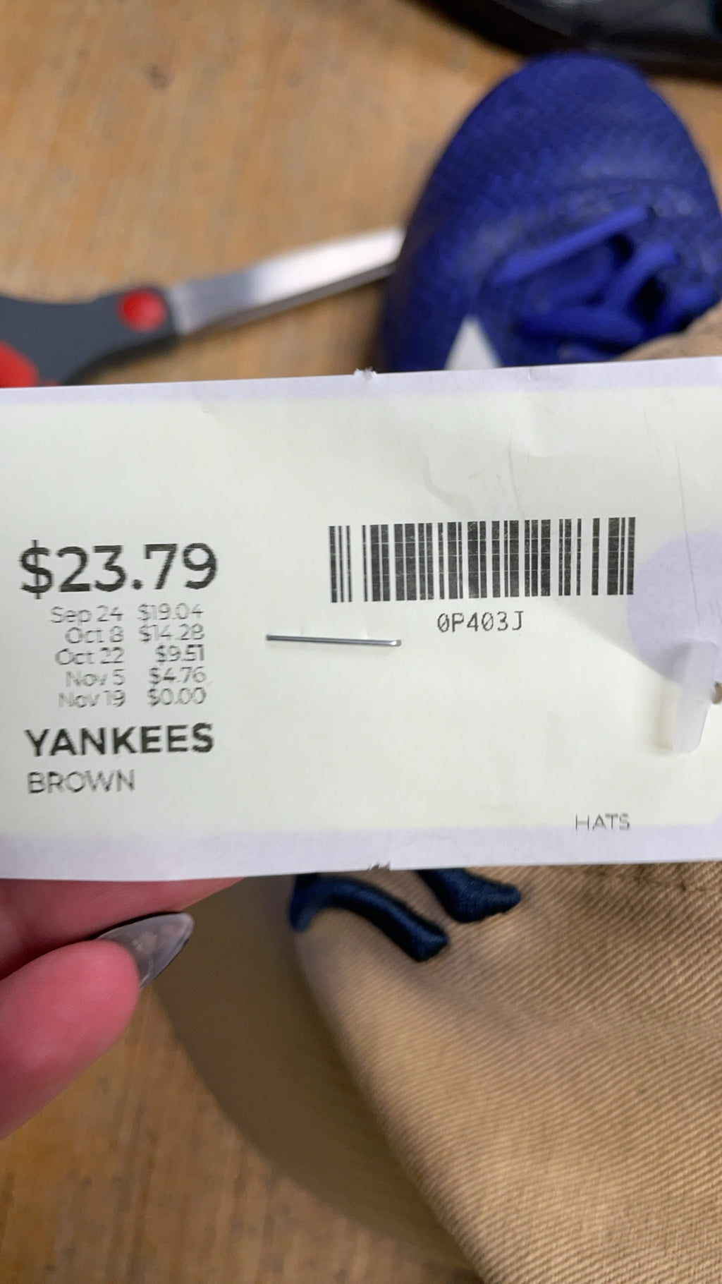 '47 New York Yankees OSFA Brown Baseball Cap