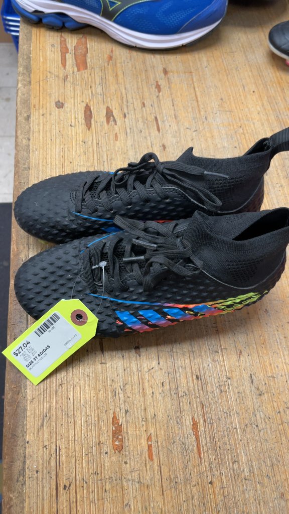 Adidas Black/Multicolor Soccer Cleats - Size 3?