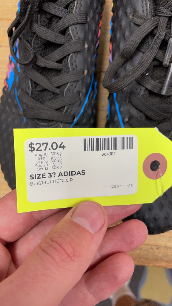 Adidas Black/Multicolor Soccer Cleats - Size 3?