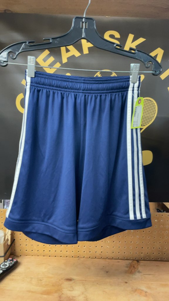 Adidas Blue 3-Stripe Soccer Shorts - Size Small