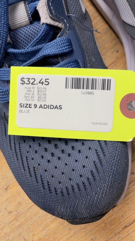 Adidas Blue Runners Size 9