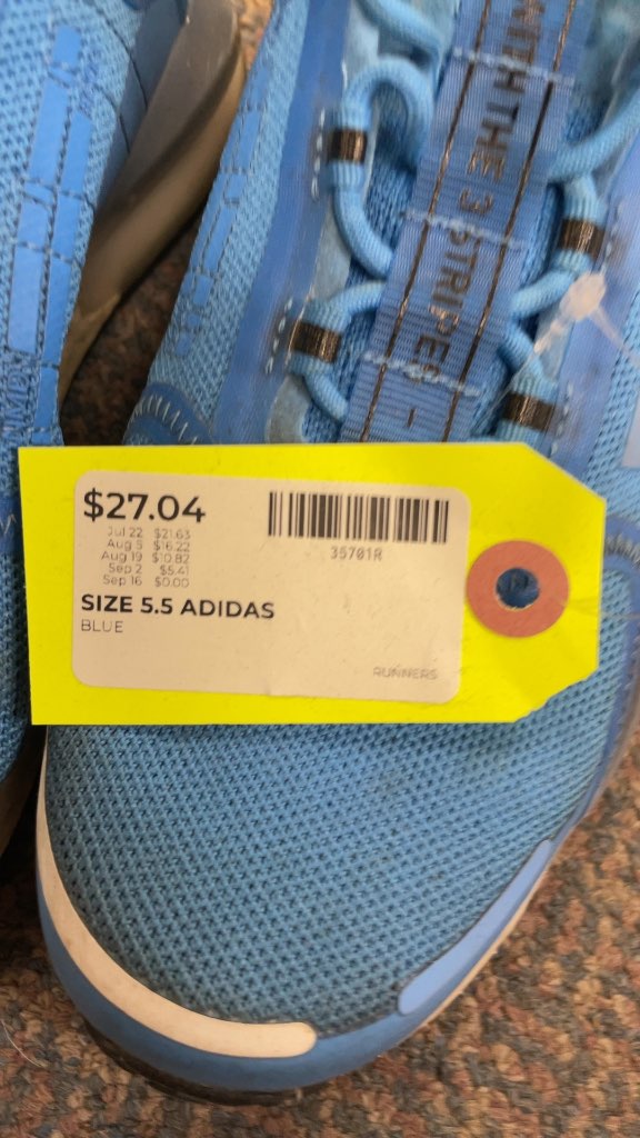 Adidas Blue Running Shoes Size 5.5