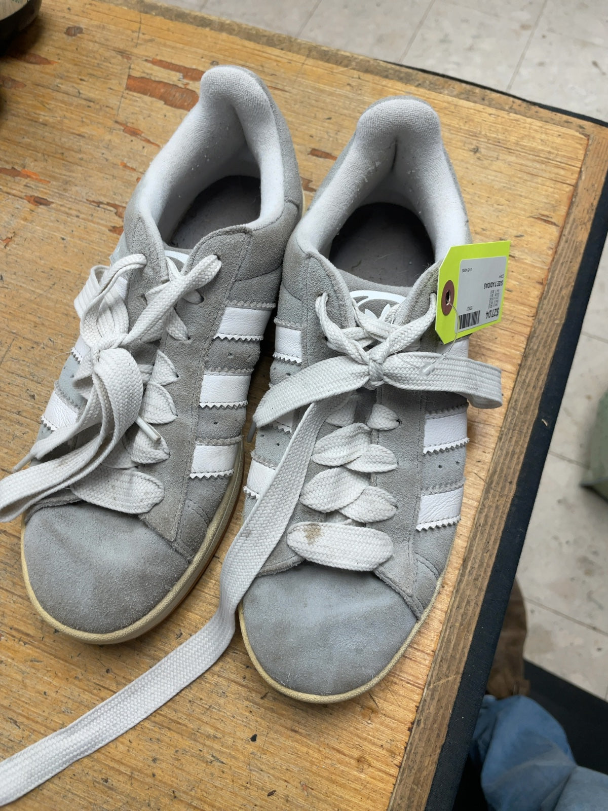 Adidas Campus Size 7 US Grey Suede Sneakers