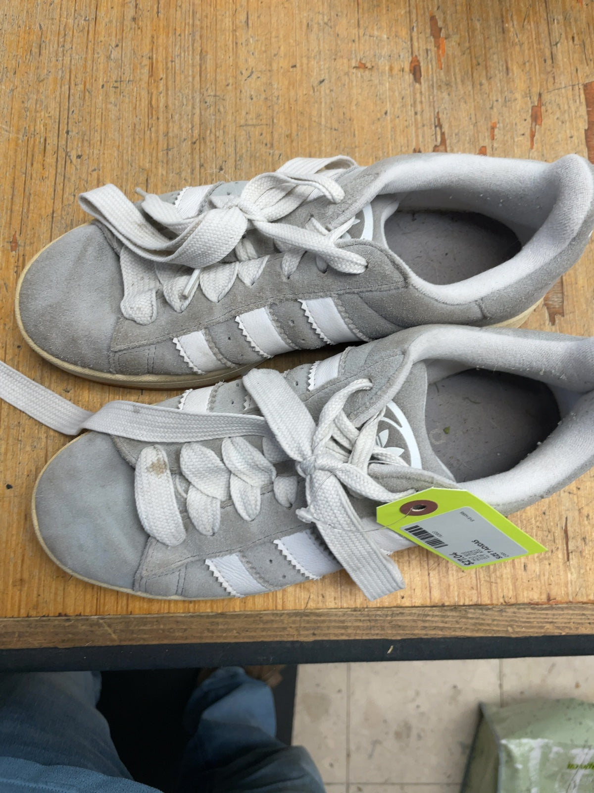 Adidas Campus Size 7 US Grey Suede Sneakers
