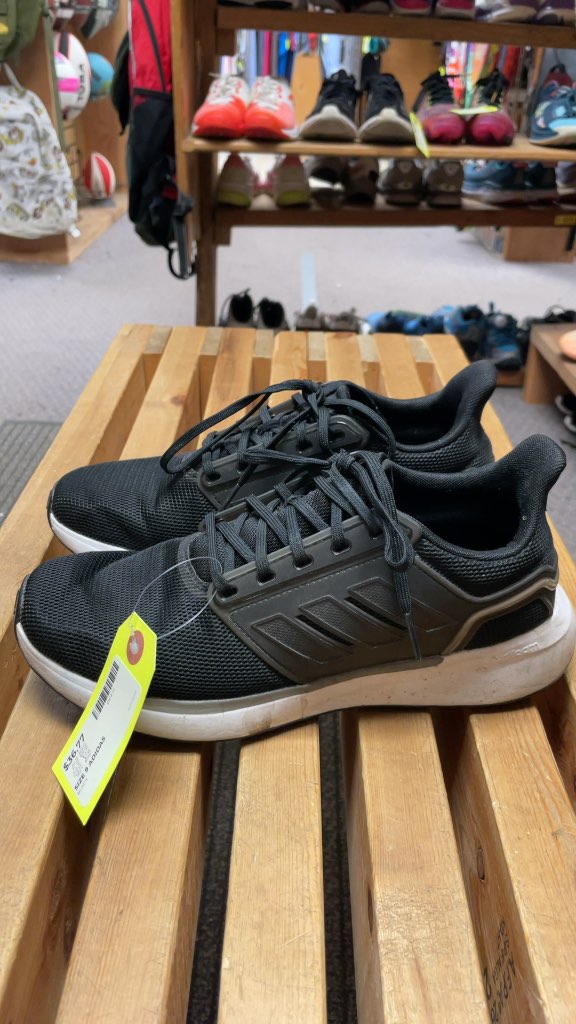 Adidas Cloudfoam Running Shoes - Black - Size 9