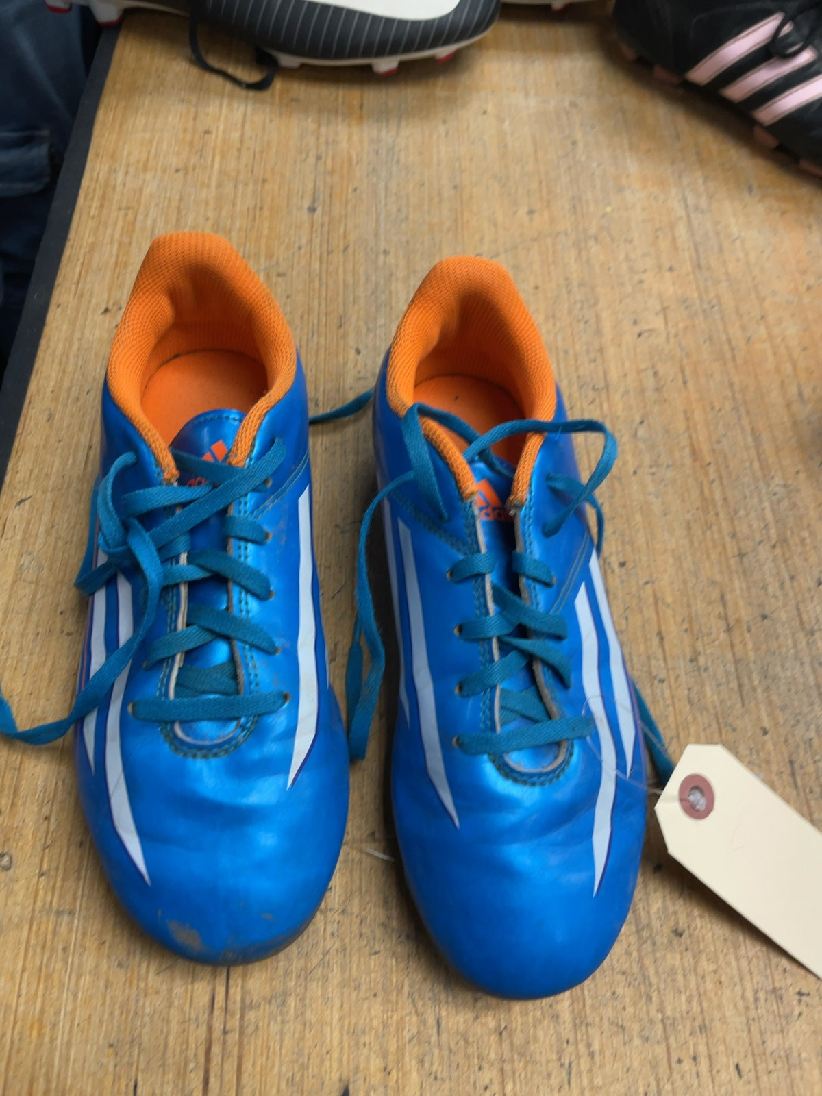Adidas f5 Size 4 Blue/Orange Soccer Cleats