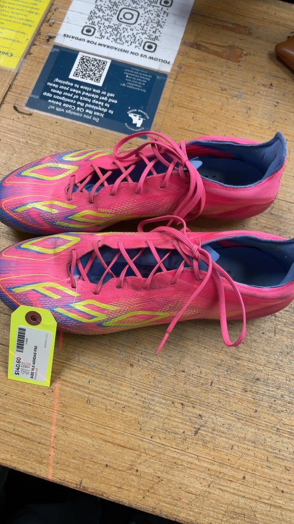 Adidas F50 Soccer Cleats - Pink/Blue - Size 10.5