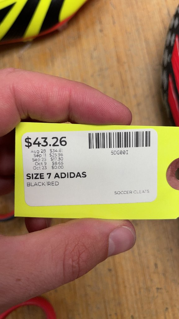 Adidas F50 Soccer Cleats - Size 7 - Black/Red