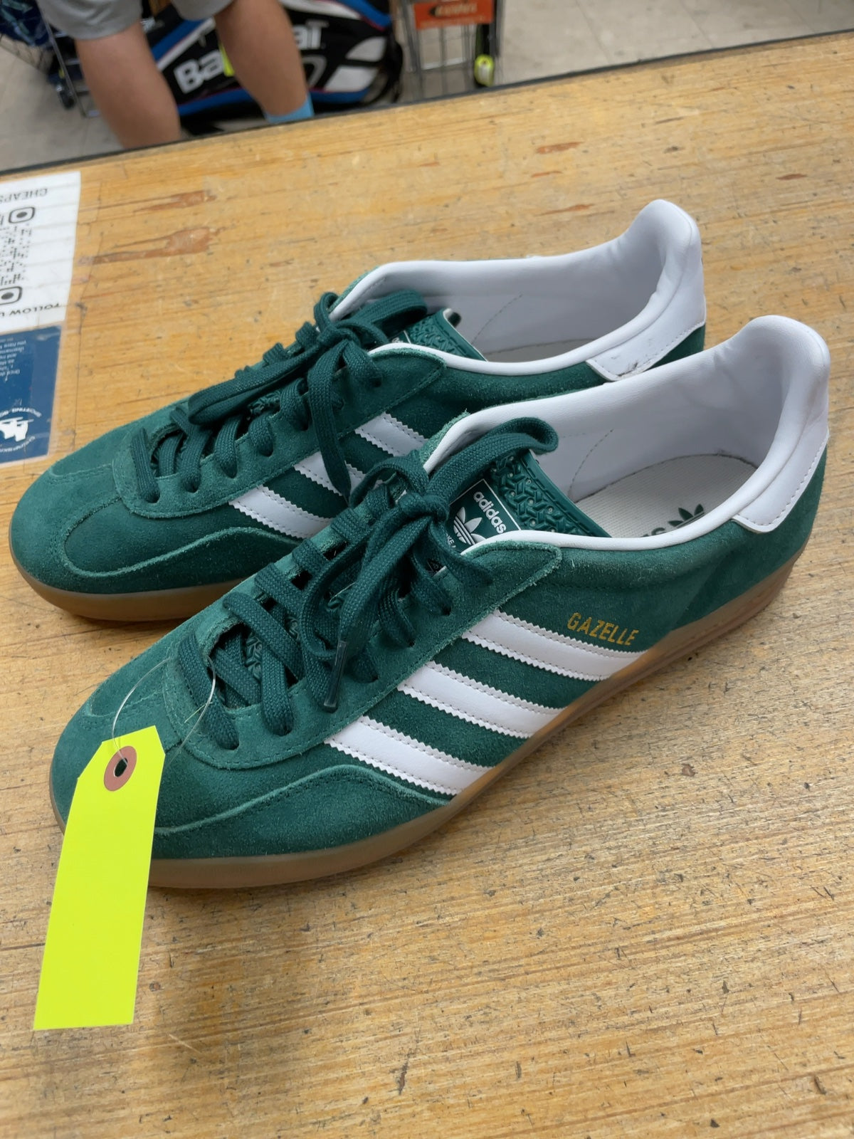 Adidas Gazelle Men's 10.5 Green/White Sneakers