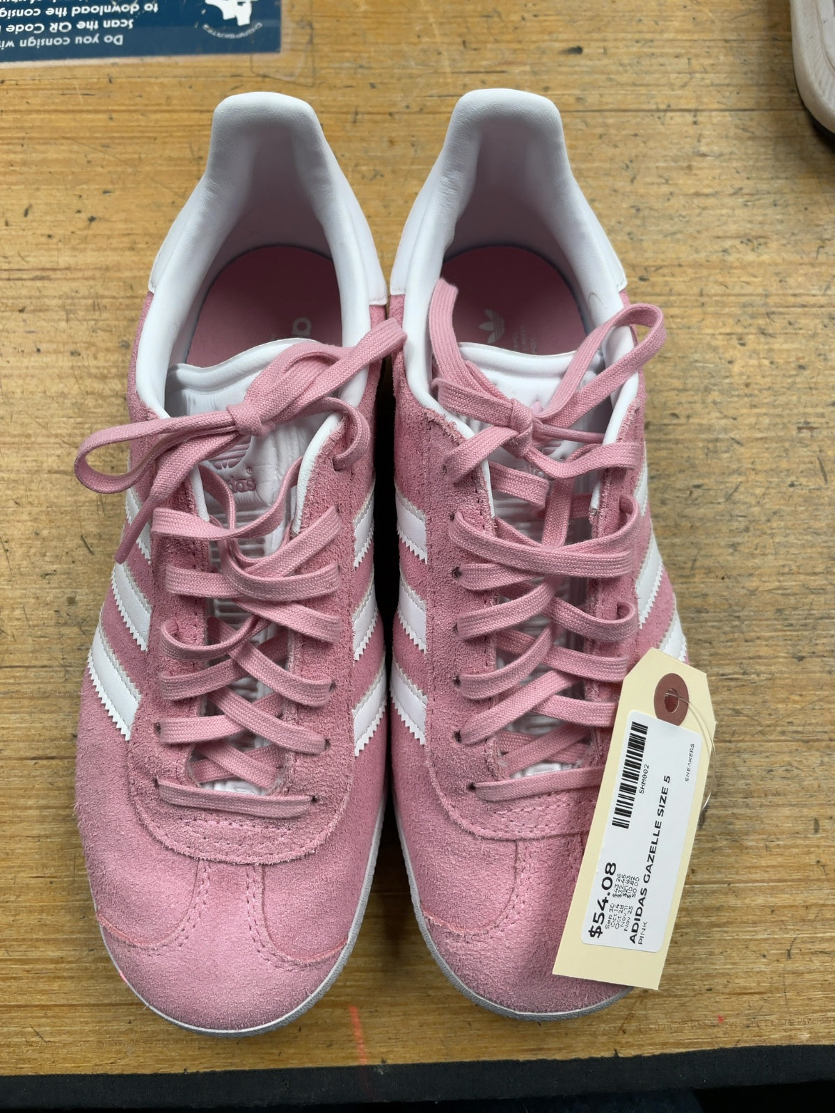 Adidas Gazelle Size 5 Pink Sneakers