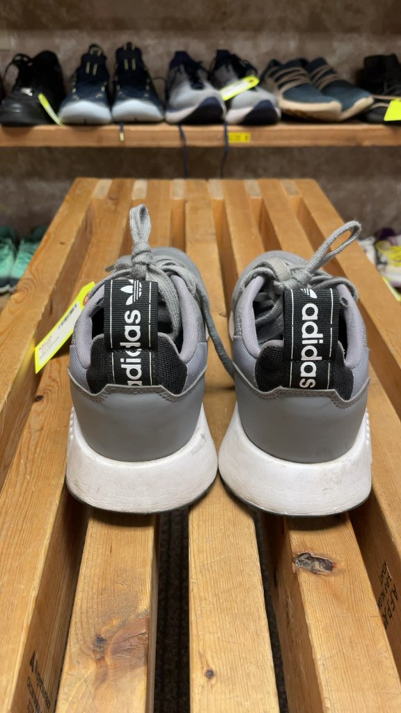 Adidas Grey/Black Running Shoes - Size 7
