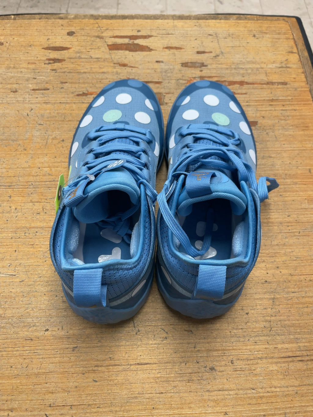 Adidas Harden Vol. 5 Size 9.5 Blue Polka Dot Basketball Shoes