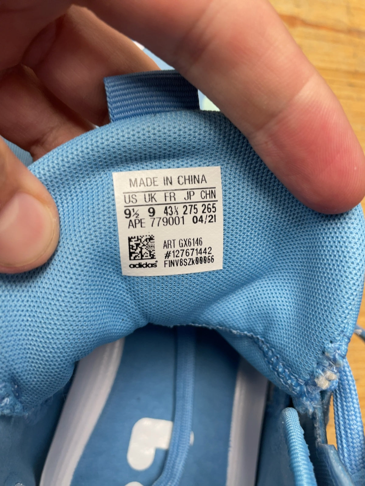 Adidas Harden Vol. 5 Size 9.5 Blue Polka Dot Basketball Shoes