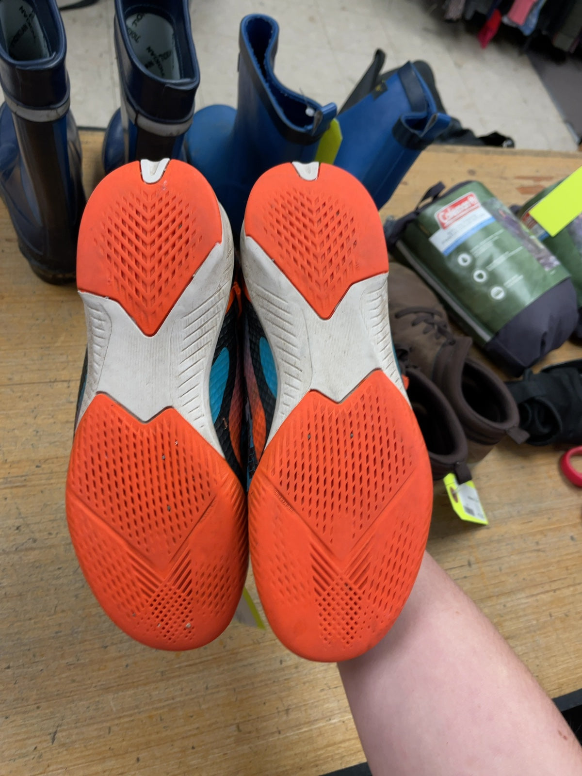 Adidas Indoor Soccer Shoes 3.5 Orange/Black