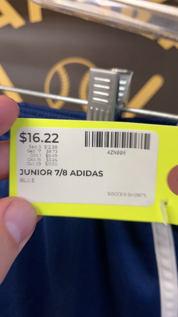 Adidas Junior 7/8 Soccer Shorts - Blue