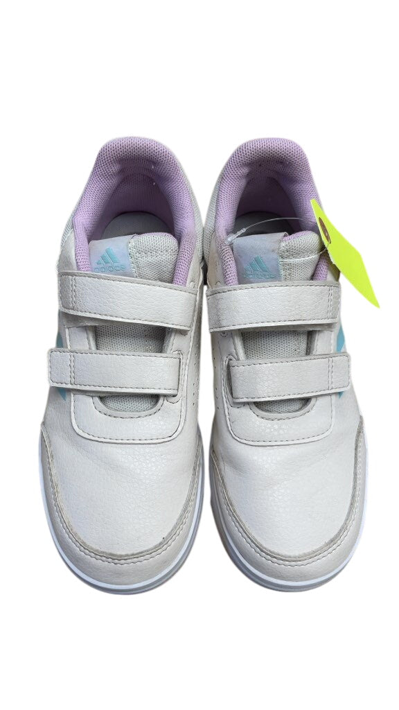 Adidas Kids Velcro Sneakers - Size 3 - Beige/Pink/Blue