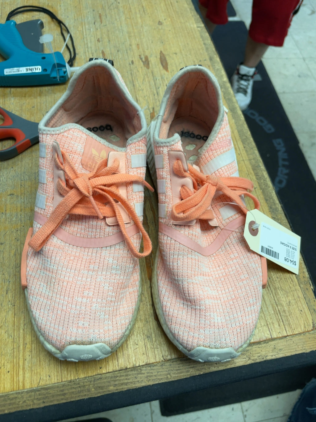 Adidas NMD R1 Size 9 Pink/White Sneakers