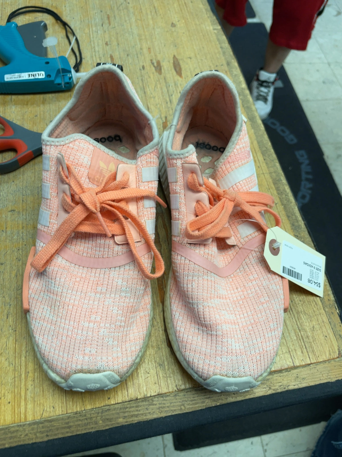 Adidas NMD R1 Size 9 Pink/White Sneakers