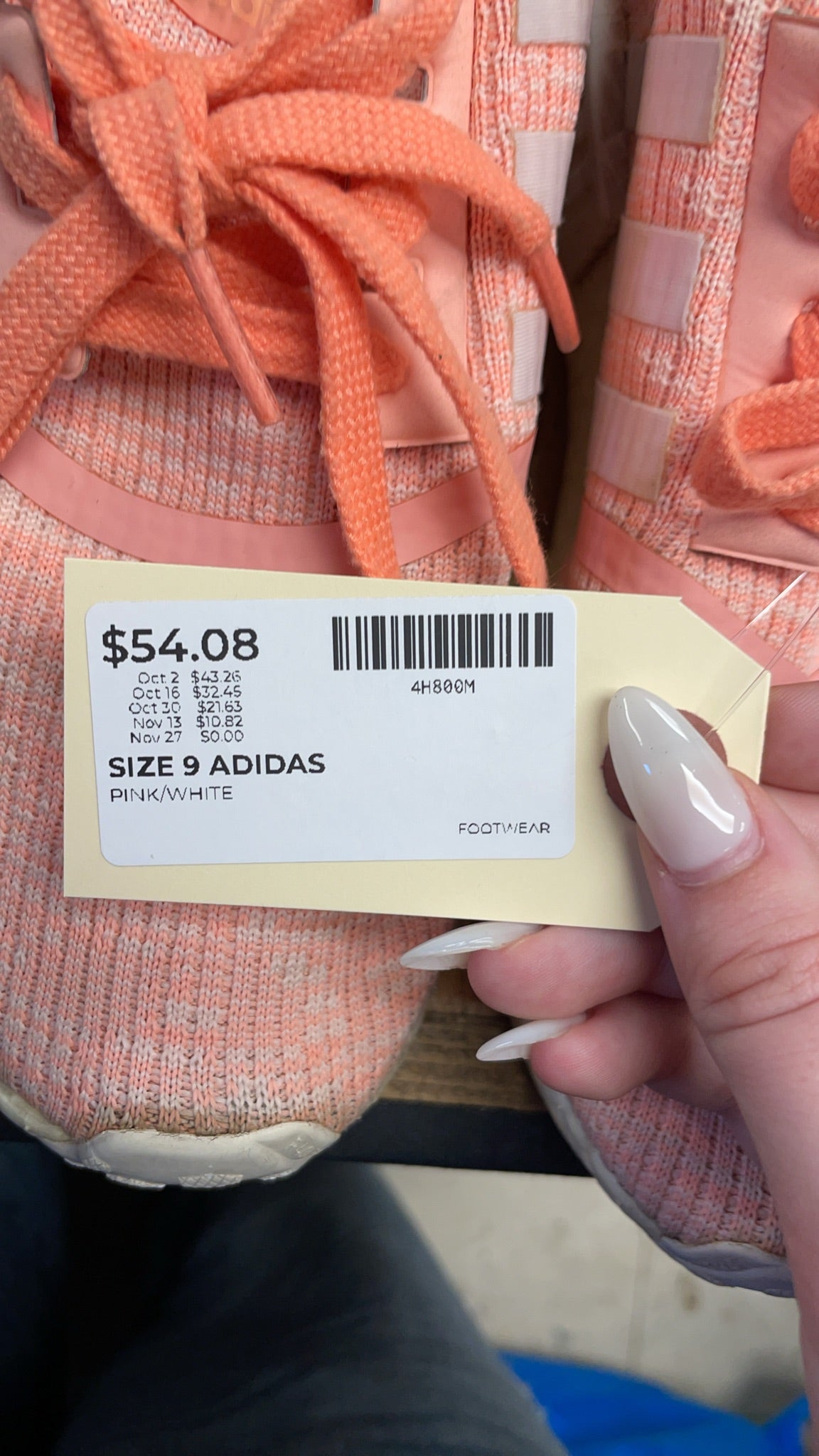 Adidas NMD R1 Size 9 Pink/White Sneakers