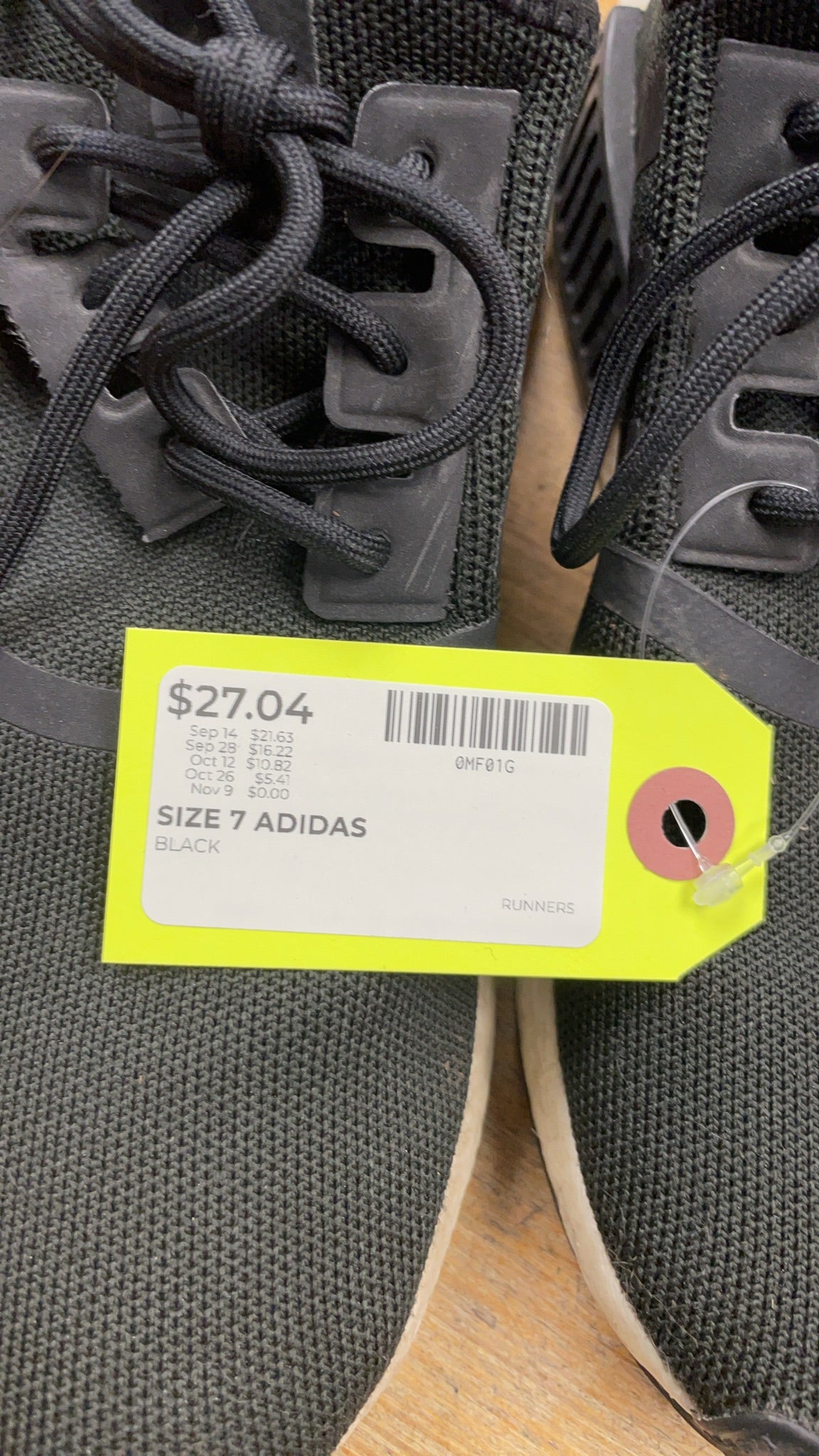 Adidas NMD Size 7 Black Runners