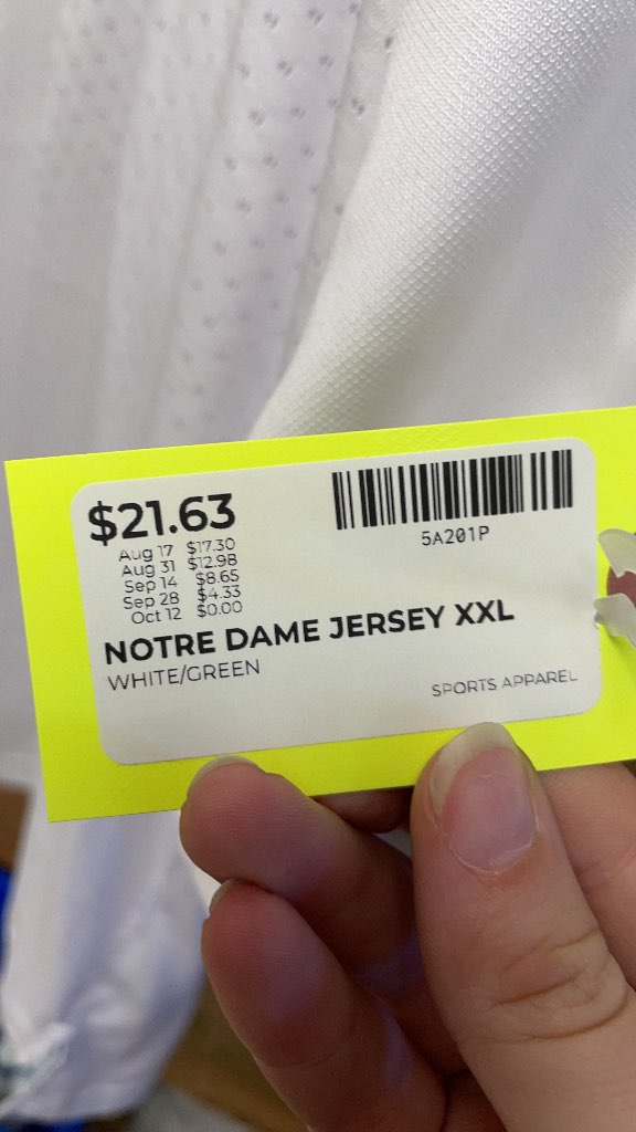 Adidas Notre Dame Fighting Irish Jersey #7 XXL