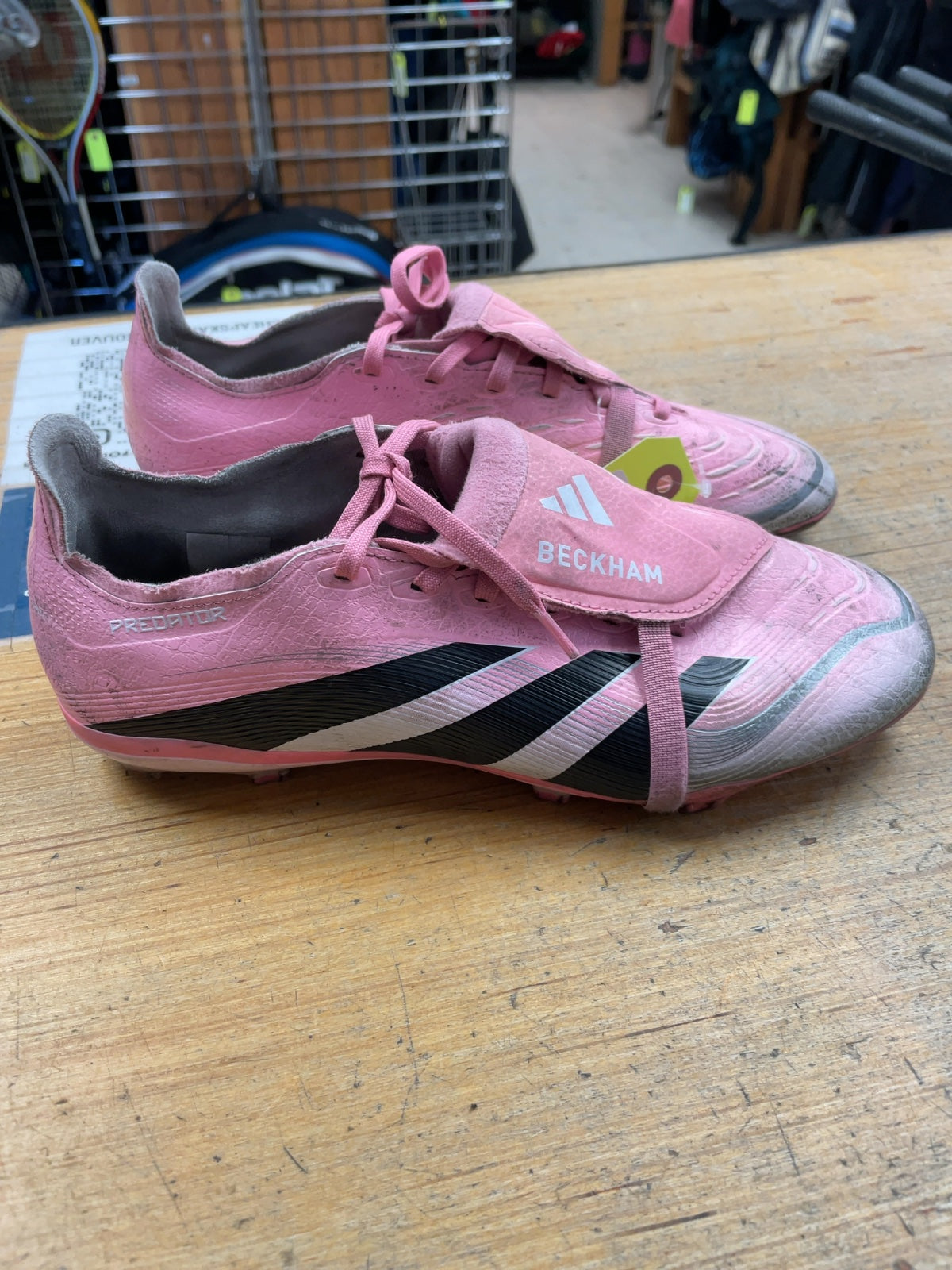 Adidas Predator Beckham Size 8 Pink Soccer Cleats
