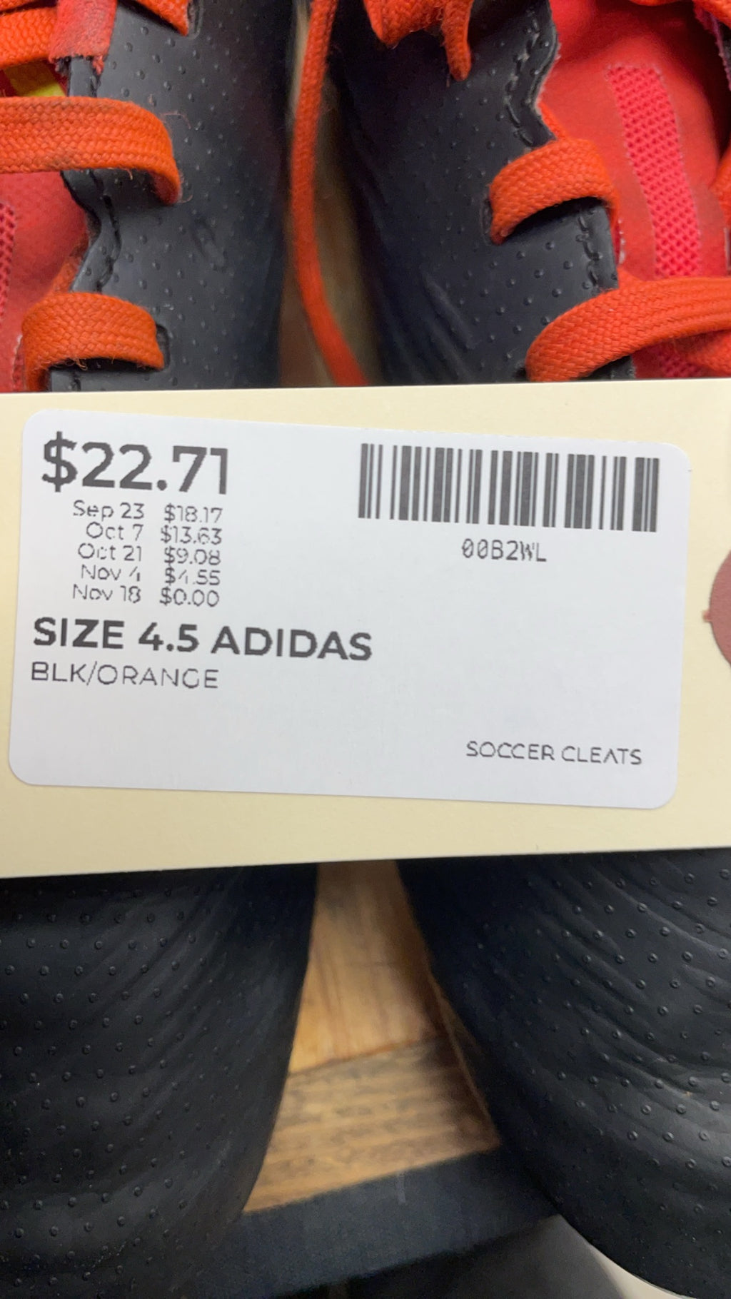 Adidas Predator Size 4.5 US Soccer Cleats