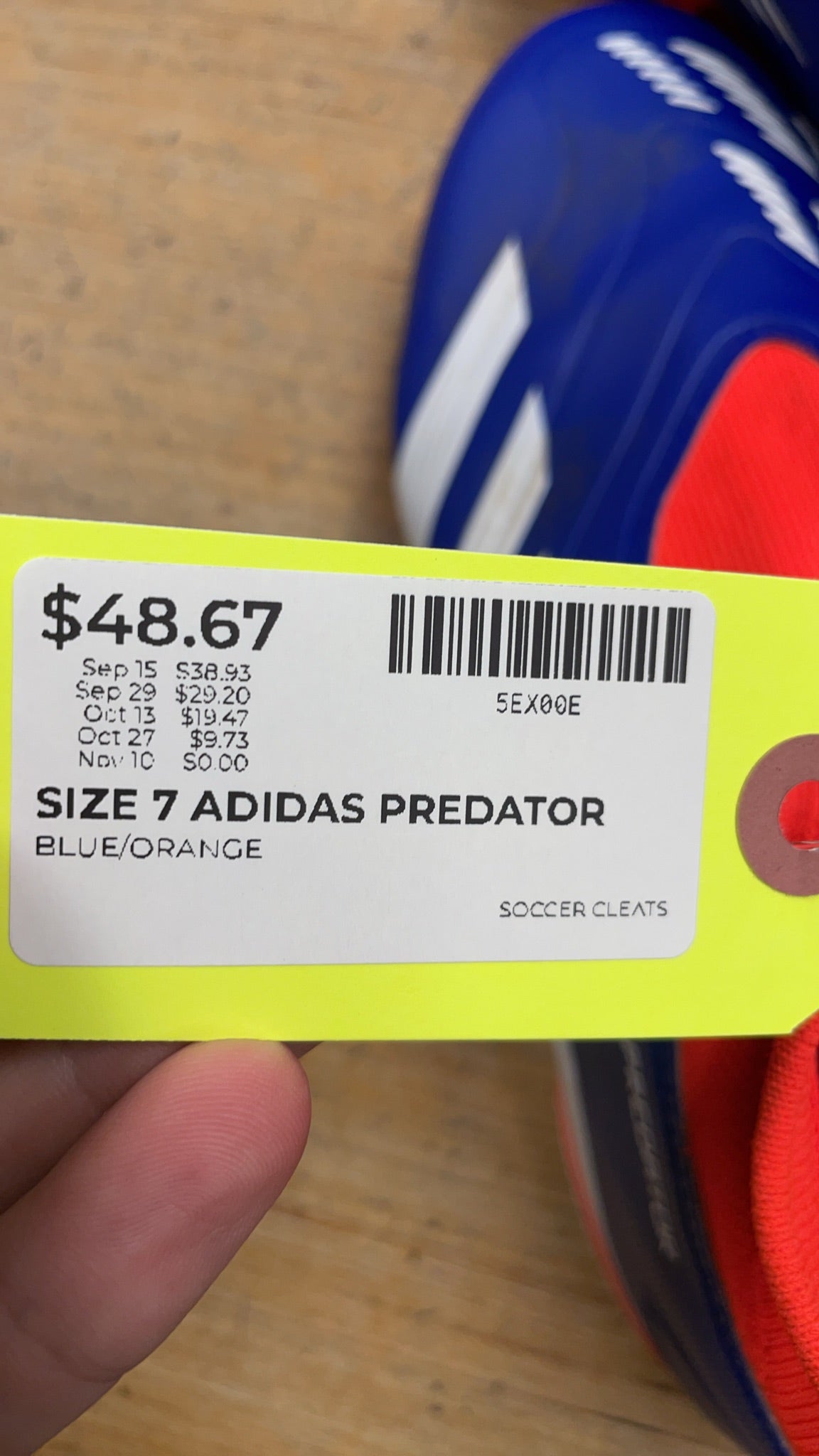 Adidas Predator Size 7 Soccer Cleats