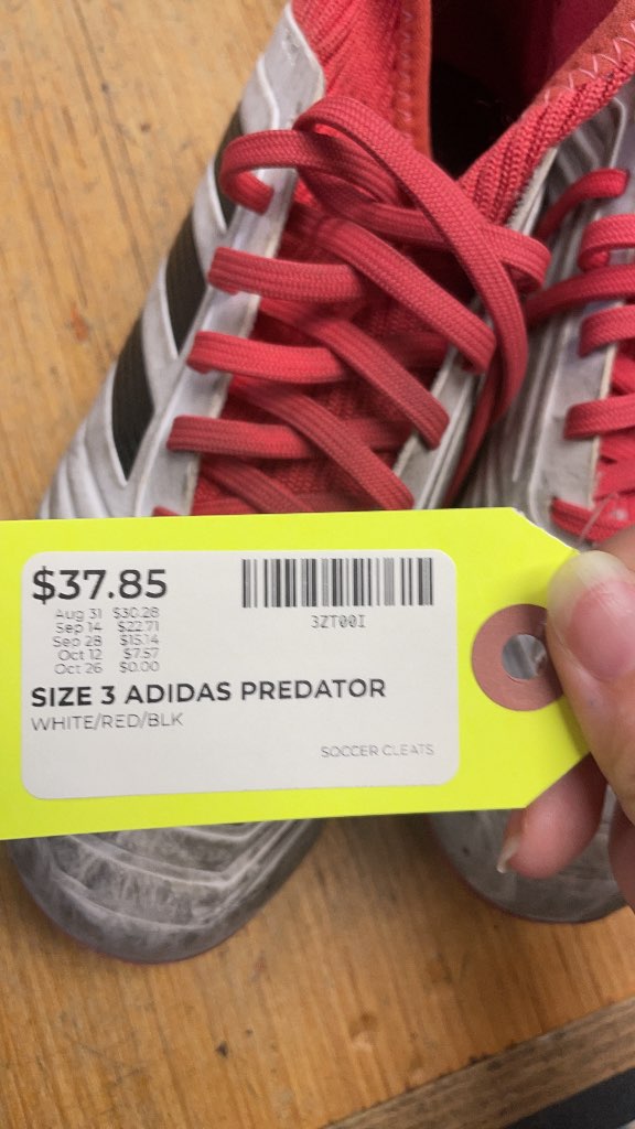 Adidas Predator Soccer Cleats Size 3