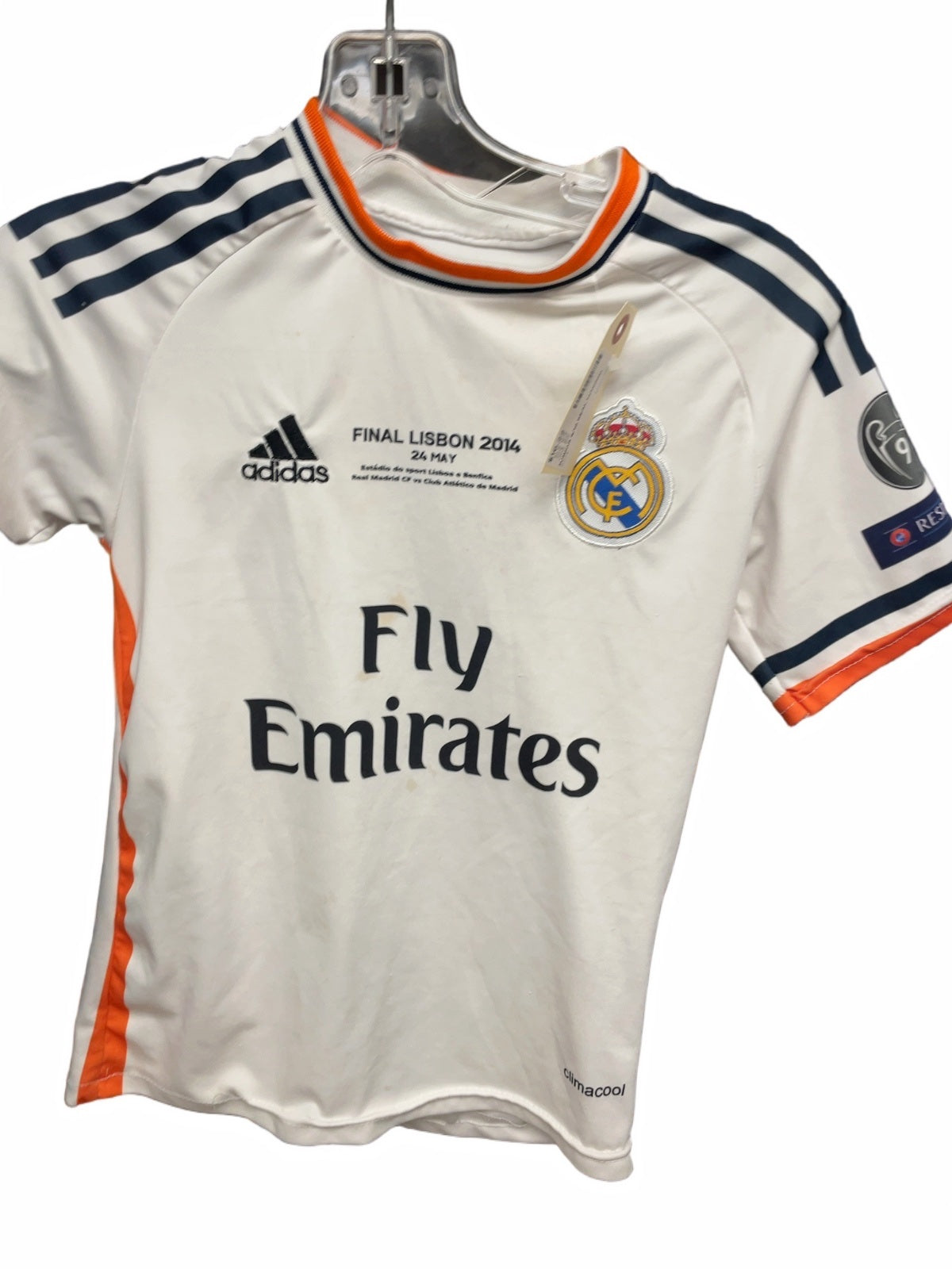 Adidas Real Madrid Ronaldo 7 Junior 9/10 Final Lisbon 2014 Soccer Jersey