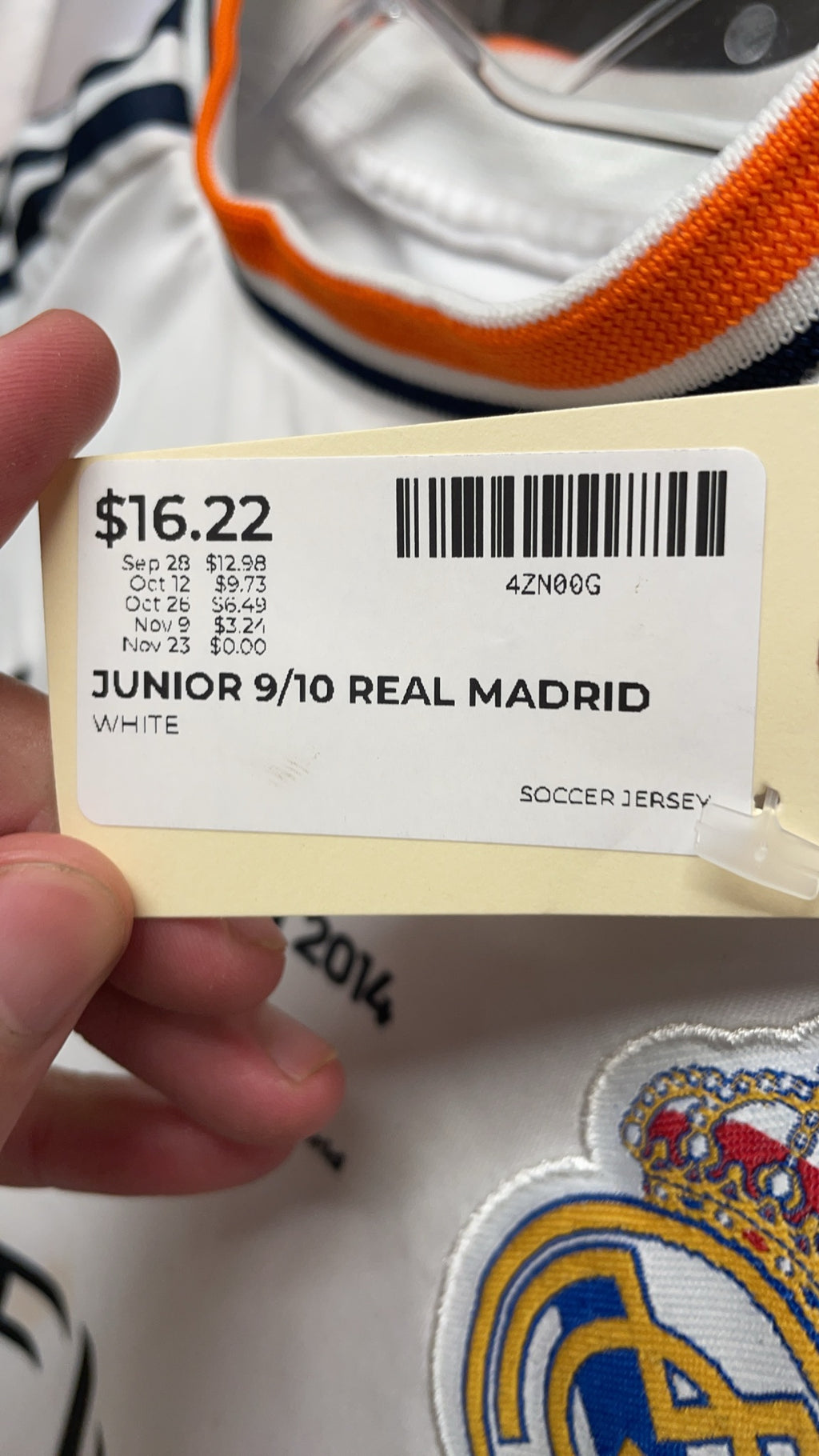 Adidas Real Madrid Ronaldo 7 Junior 9/10 Final Lisbon 2014 Soccer Jersey