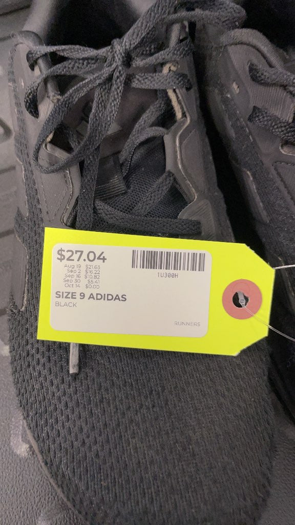 Adidas Running Shoes - Size 9 - Black