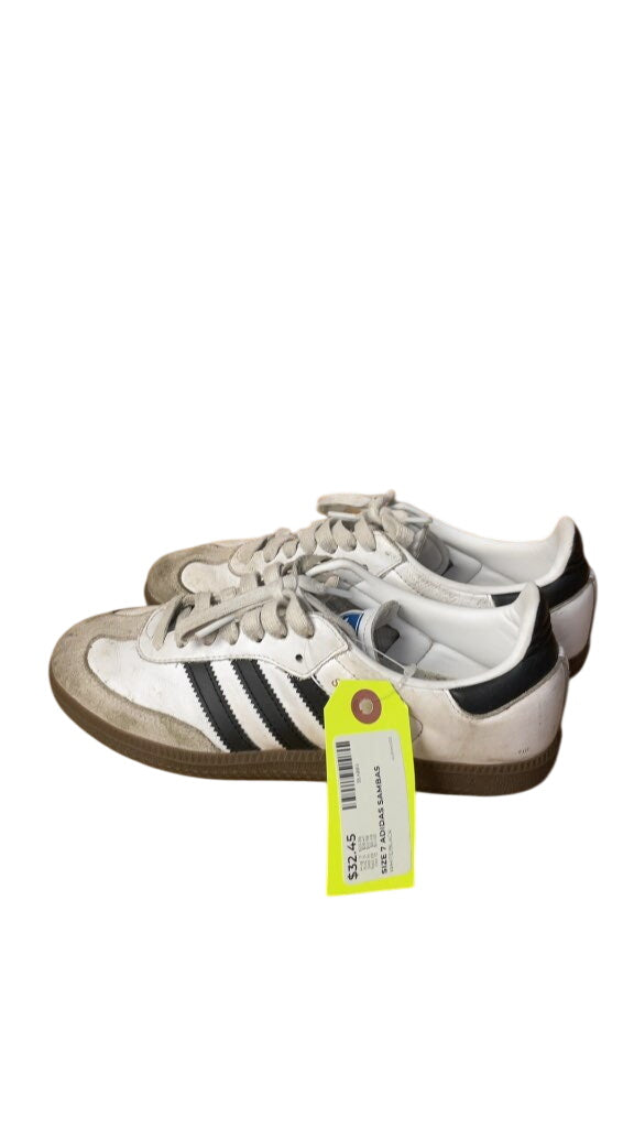 Adidas Samba Shoes - White/Black - Size 7