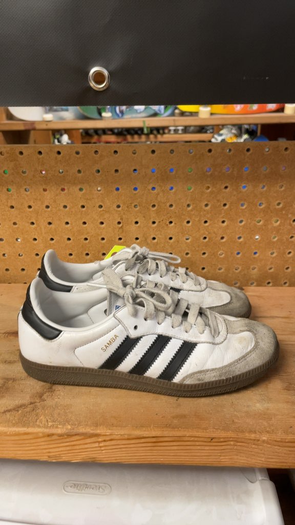 Adidas Samba Shoes - White/Black - Size 7