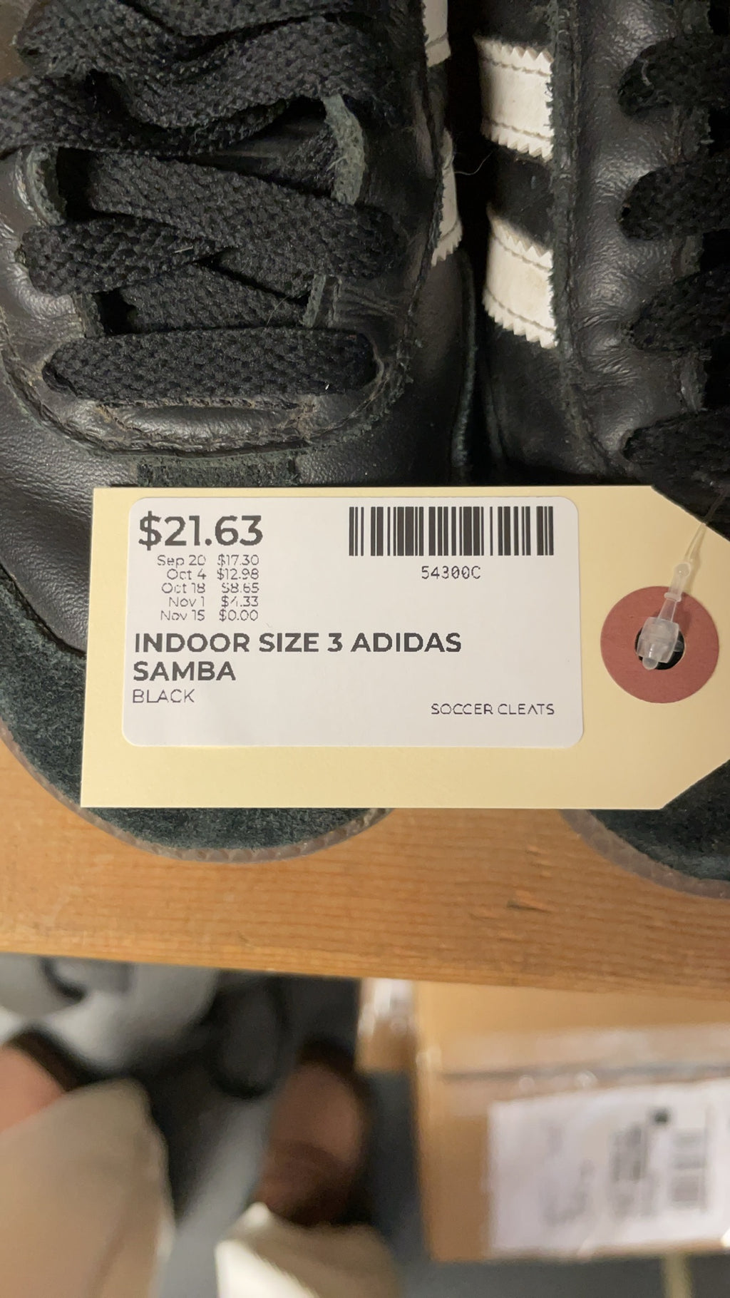 Adidas Samba Size 3 Indoor Soccer Shoes