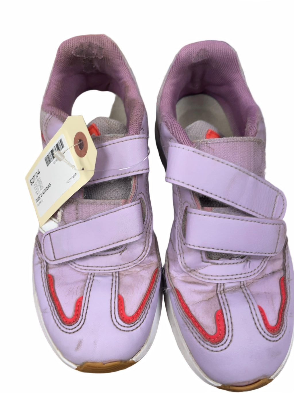 Adidas Size 2 Purple Velcro Sneakers