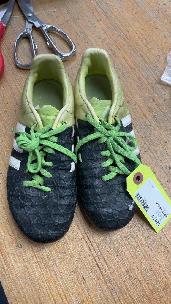 Adidas Size 2 Soccer Cleats Black/Green