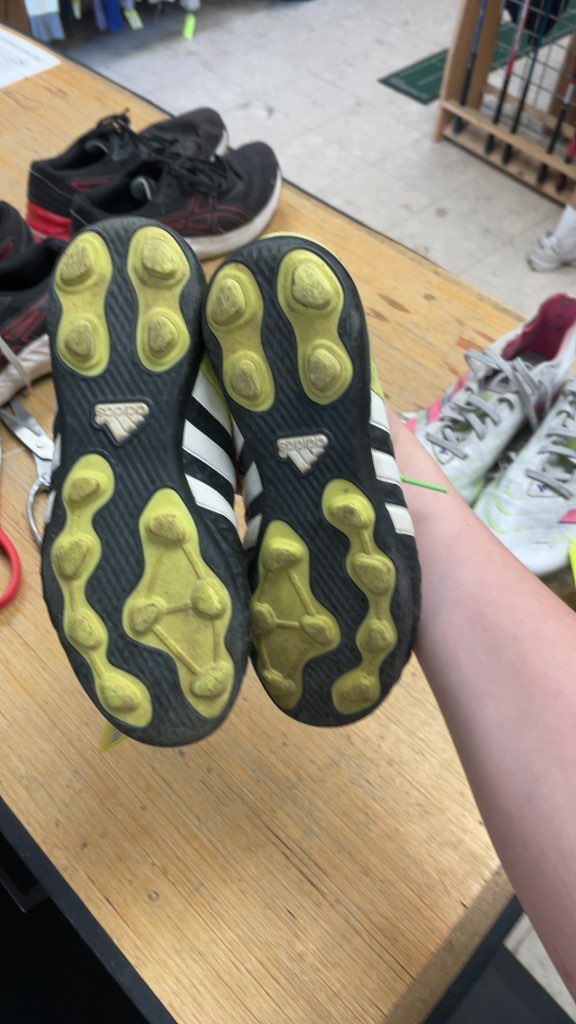 Adidas Size 2 Soccer Cleats Black/Green