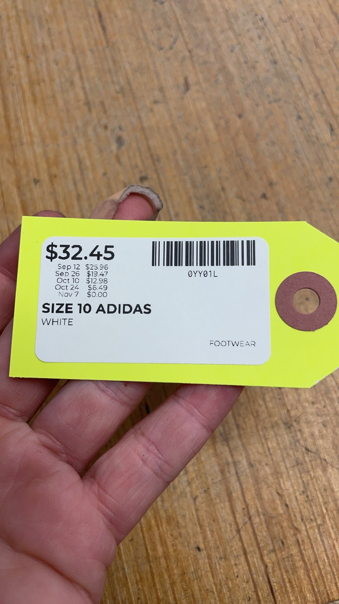 Adidas Sleek Mid Size 10 White Sneakers