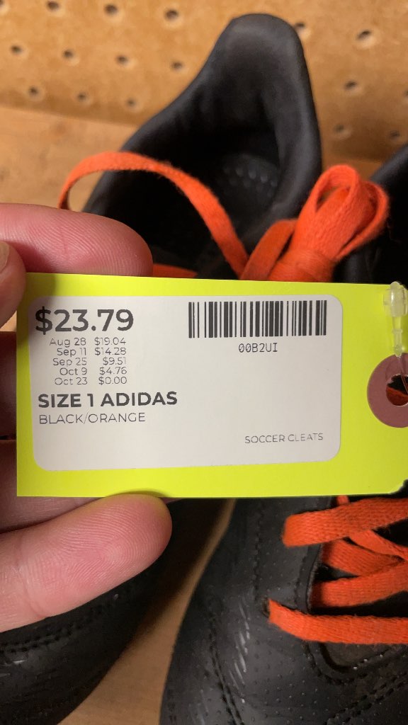 Adidas Soccer Cleats Size 1