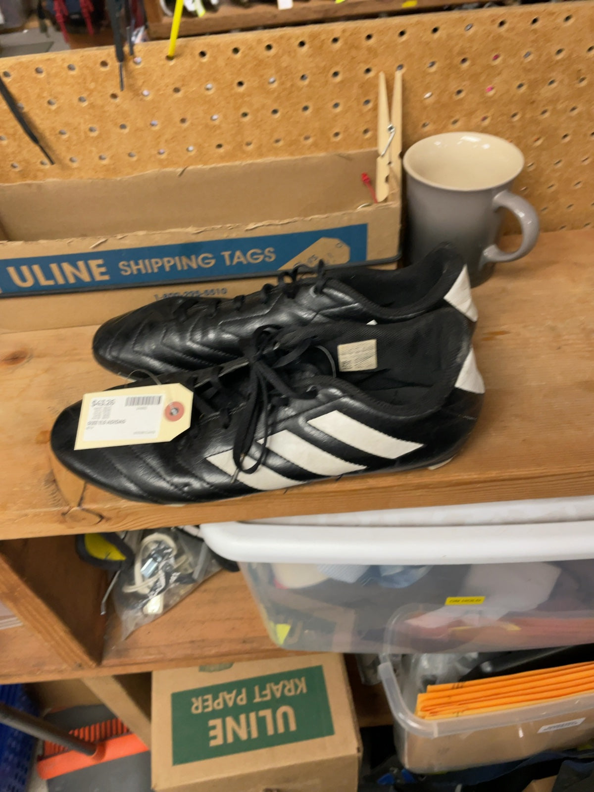 Adidas Soccer Cleats Size 11.5 Black/White