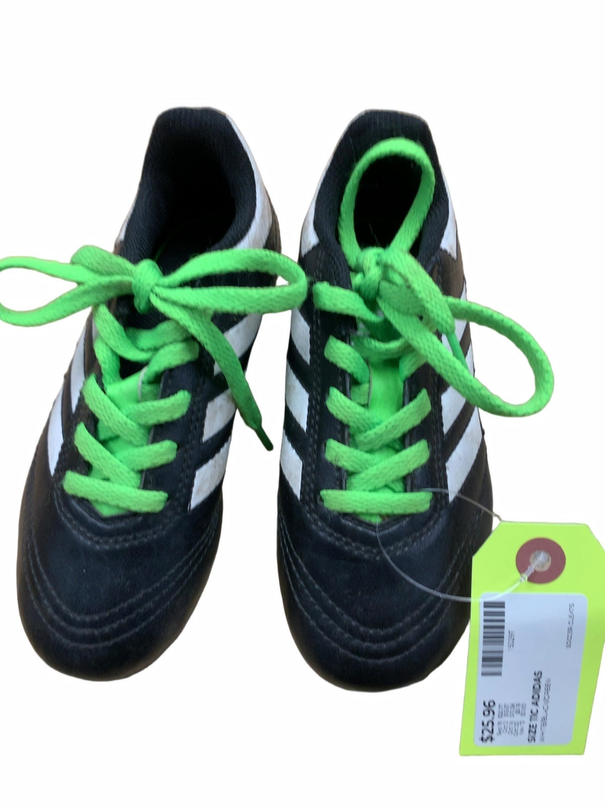 Adidas Soccer Cleats Size 11C Black/White/Green