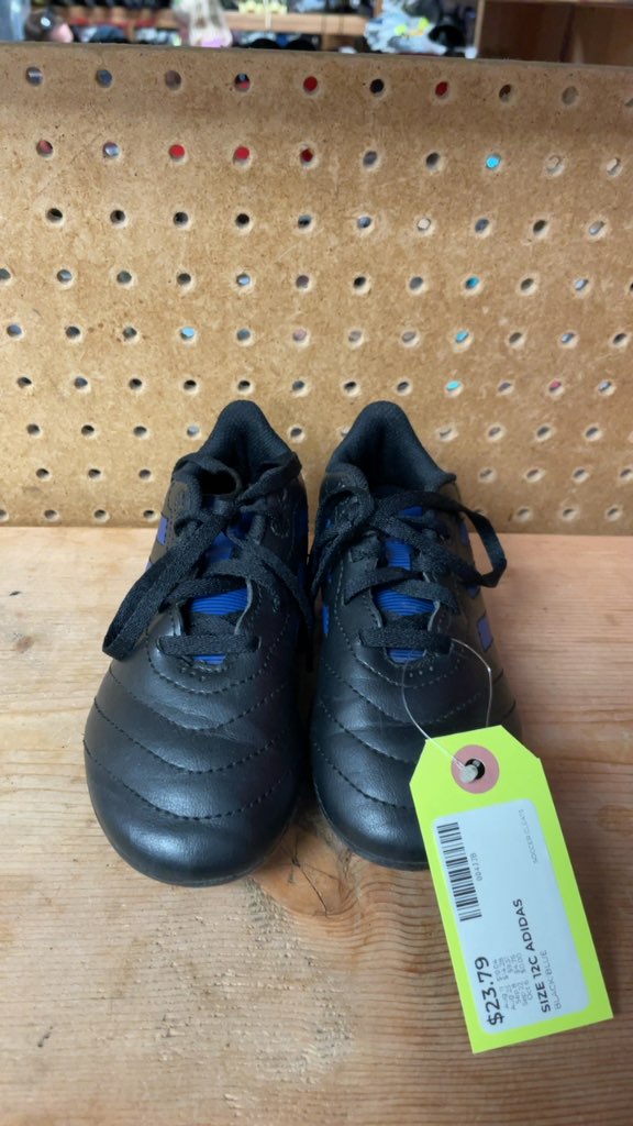 Adidas Soccer Cleats Size 12C Black/Blue