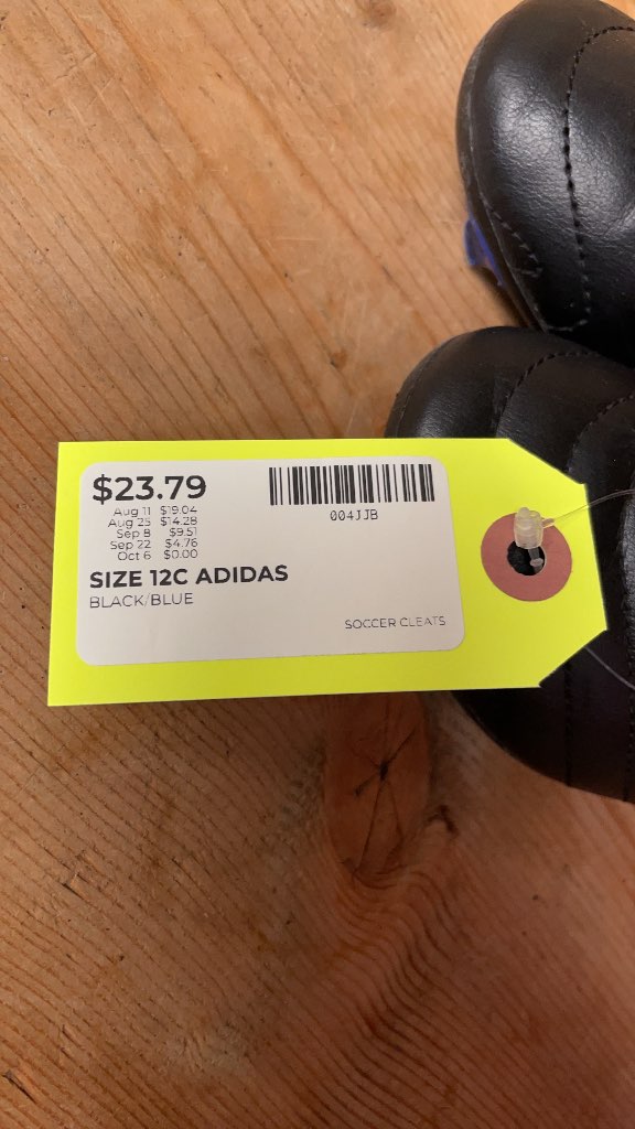 Adidas Soccer Cleats Size 12C Black/Blue