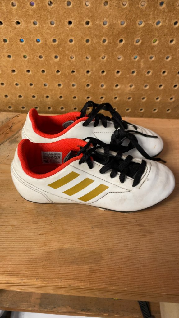 Adidas Soccer Cleats - Size 12C - White/Orange/Gold